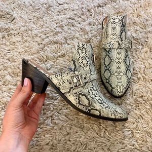 NWOT Snake Skin Booties